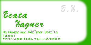 beata wagner business card